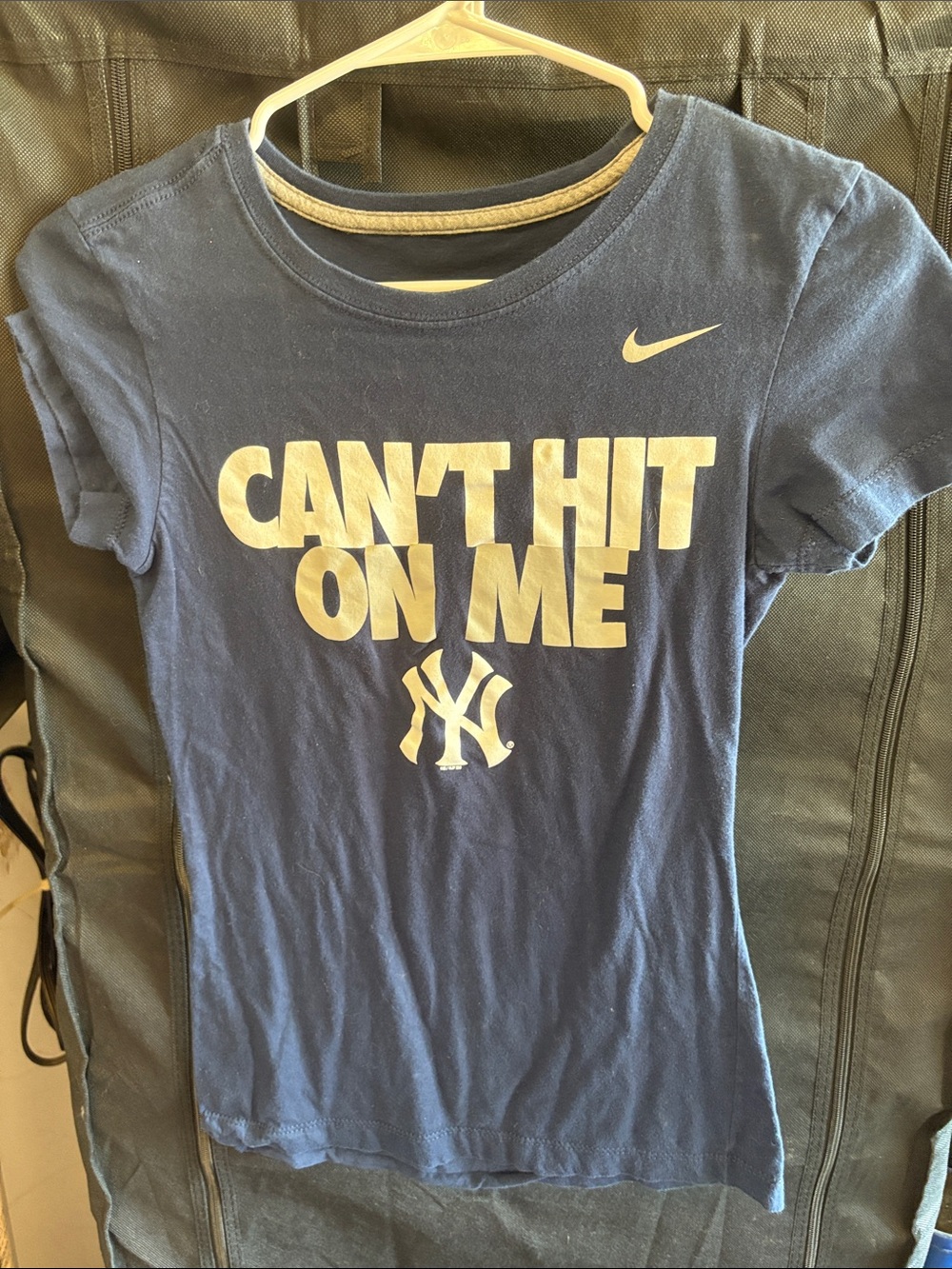 Nike Navy Graphic 'Can't Hit On Me' New York Tee